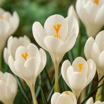   Krókusz ‘Jeanne d’Arc’ – Nagyvirágú, hófehér elegancia - 10 db/csomag