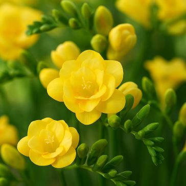   Frézia Teltvirágú Sárga -10 db/csomag (Freesia Double Yellow)