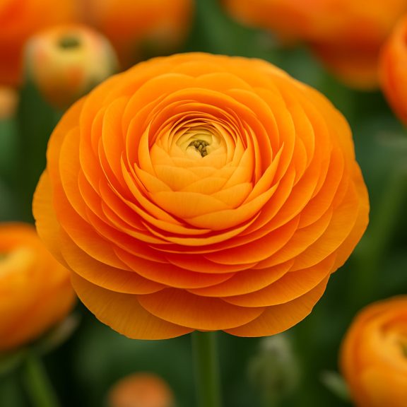 Ranunculus asiaticus ‘Aviv Orange’ – Ázsiai boglárka, narancssárga (10 db virághagyma)